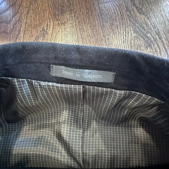 Lauren Ralph Lauren Black Classic 100% Wool Velvety Sport Blazer Coat 42R 1475 - Picture 8 of 14